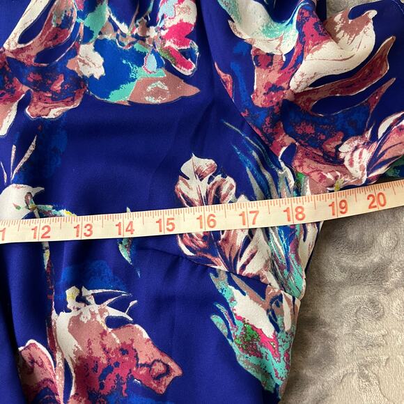 Chris McLaughlin Blue Floral Maxi Wrap Dress 12 - Picture 11 of 12